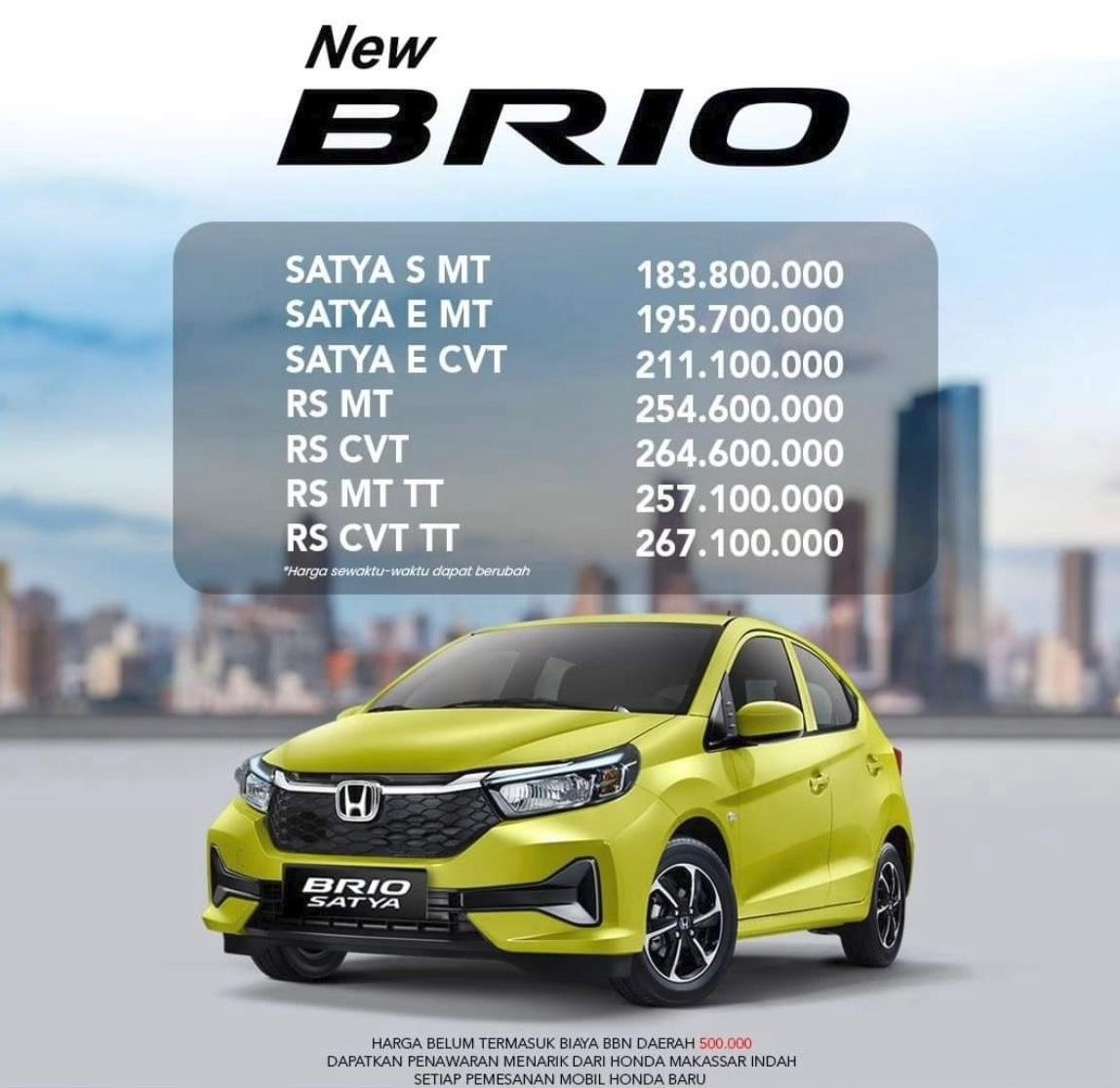 Harga Brio Satya: Mobil Kompak dengan Kualitas Terbaik